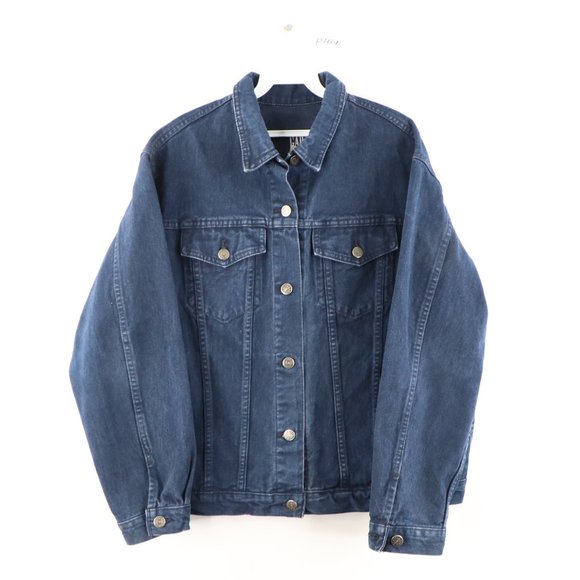 Vintage Gap Distressed Faded Denim Trucker Jacket